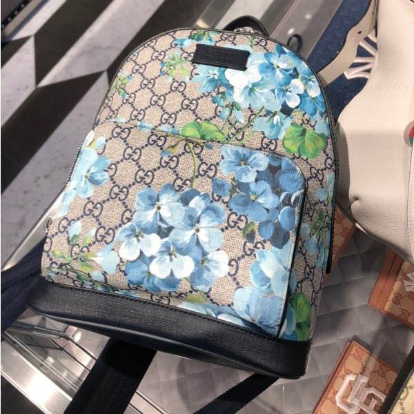 グッチ国内発■ハッピーブルーフラワー バックパック 546327 KU2QN 8493